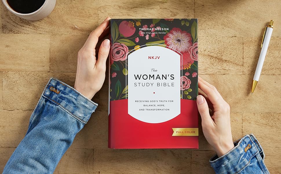 NKJV Womans Study Bible easy to read and carry anywhere you go!