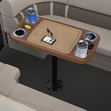 boat table, pontoon boat table, pontoon table, marine table, marine boat table