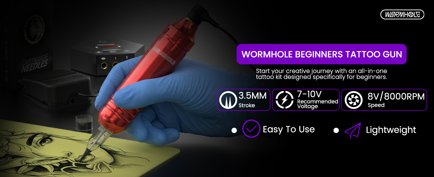 Wormhole Tattoo Machine Kit – Perfect for Practice