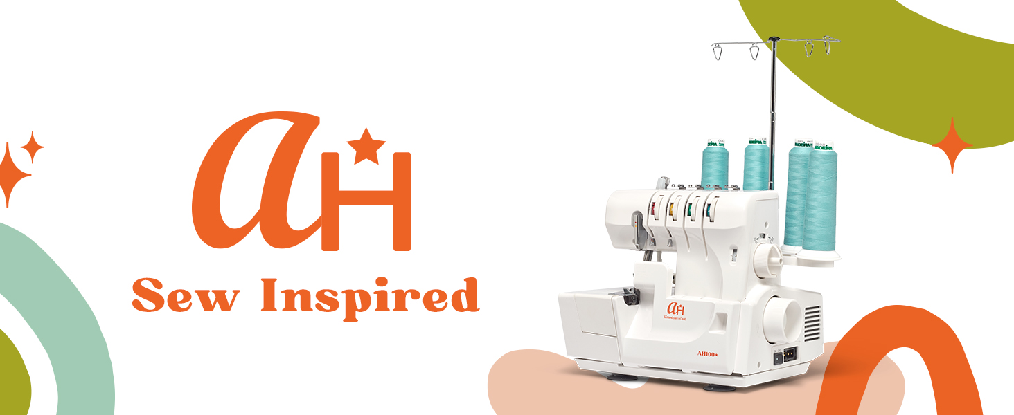 AH100 American Home Serger Sewing Machine maquina para bordar camisas y gorras surger overlock sewer