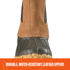 Sportsman Guide Gear Men’s Pull On Insulated Leather Duck Boots Waterproof Rain Shoes