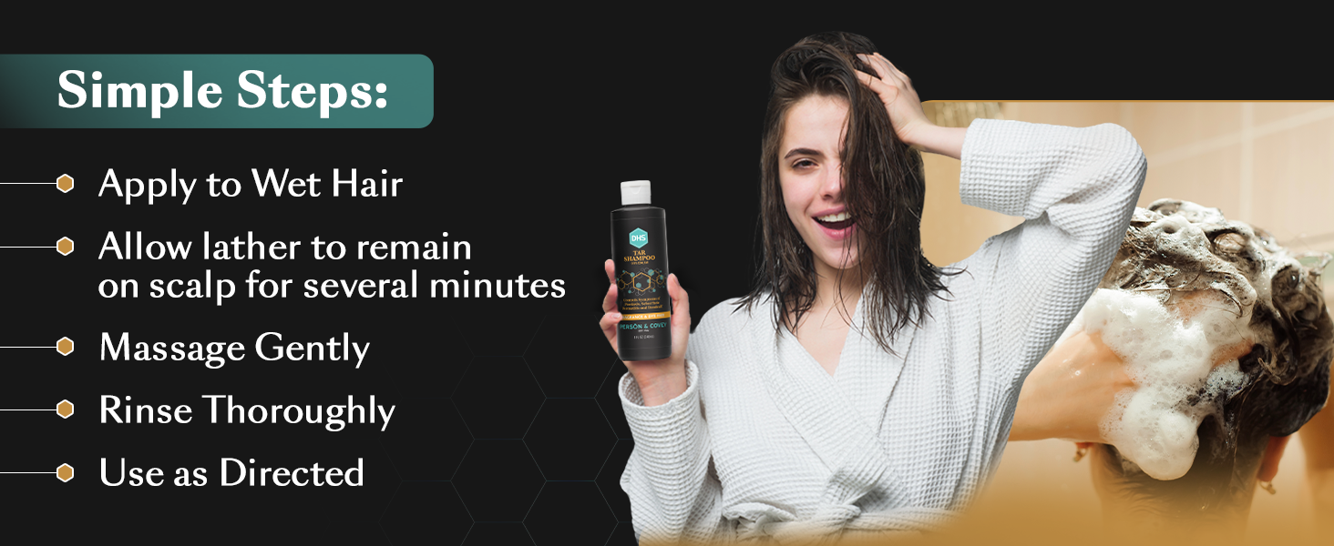 Simple Steps: Apply to Wet Hair, Massage Gently, Rinse Thoroughly – Use as Directed.