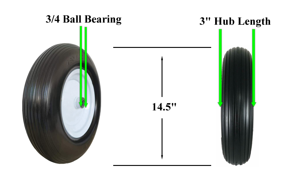universal fit wheelbarrow tire