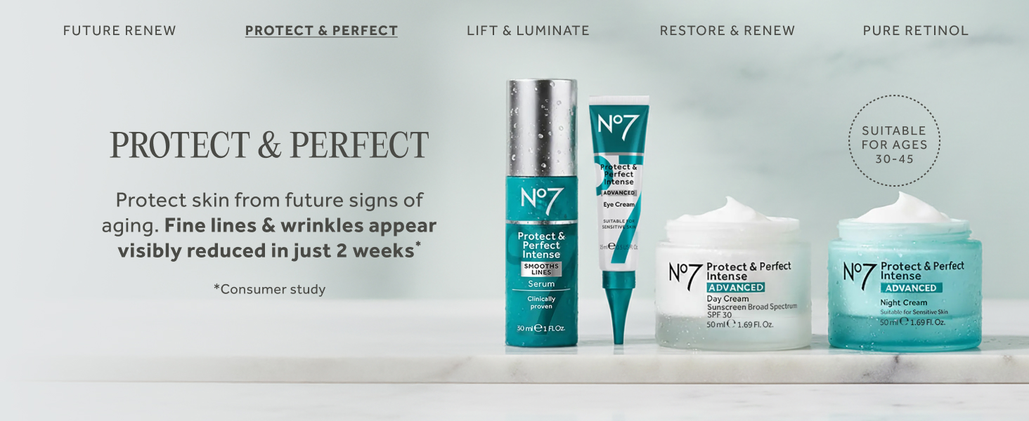 protect and perfect protect skin from future signs of aging, reduce fine lines and wrinkles