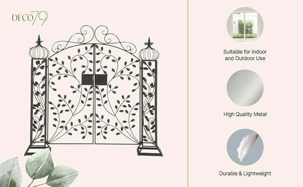 Traditional Black Metal Garden Arbor
