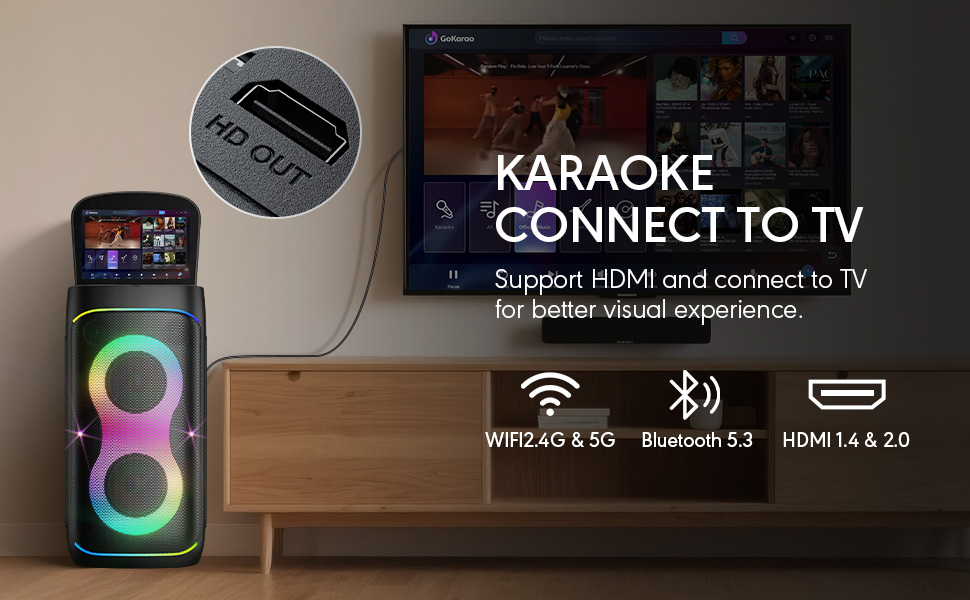 karaoke machine with screen