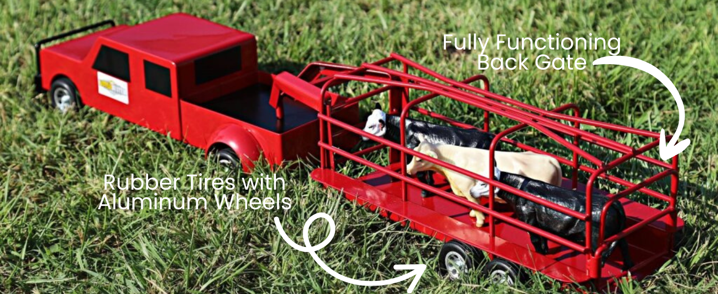little buster toys red goosneck ranch trailer