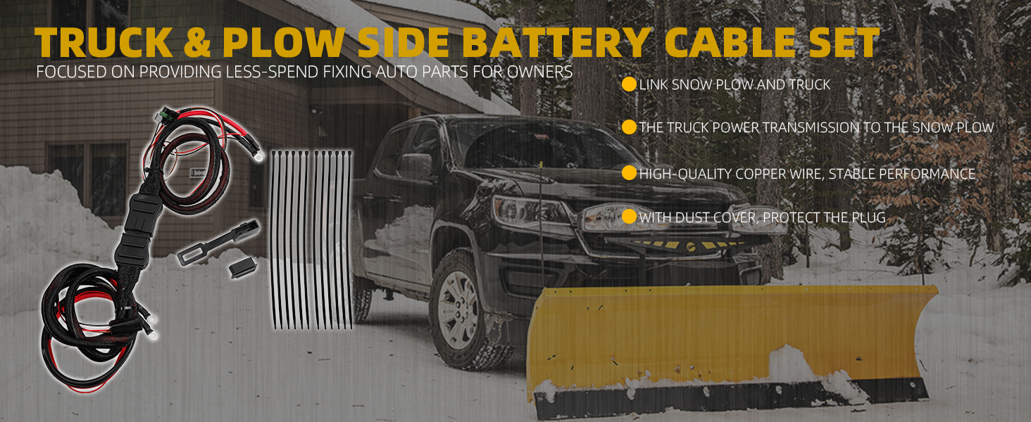 Truck &amp;Plow Side Battery Cable Set