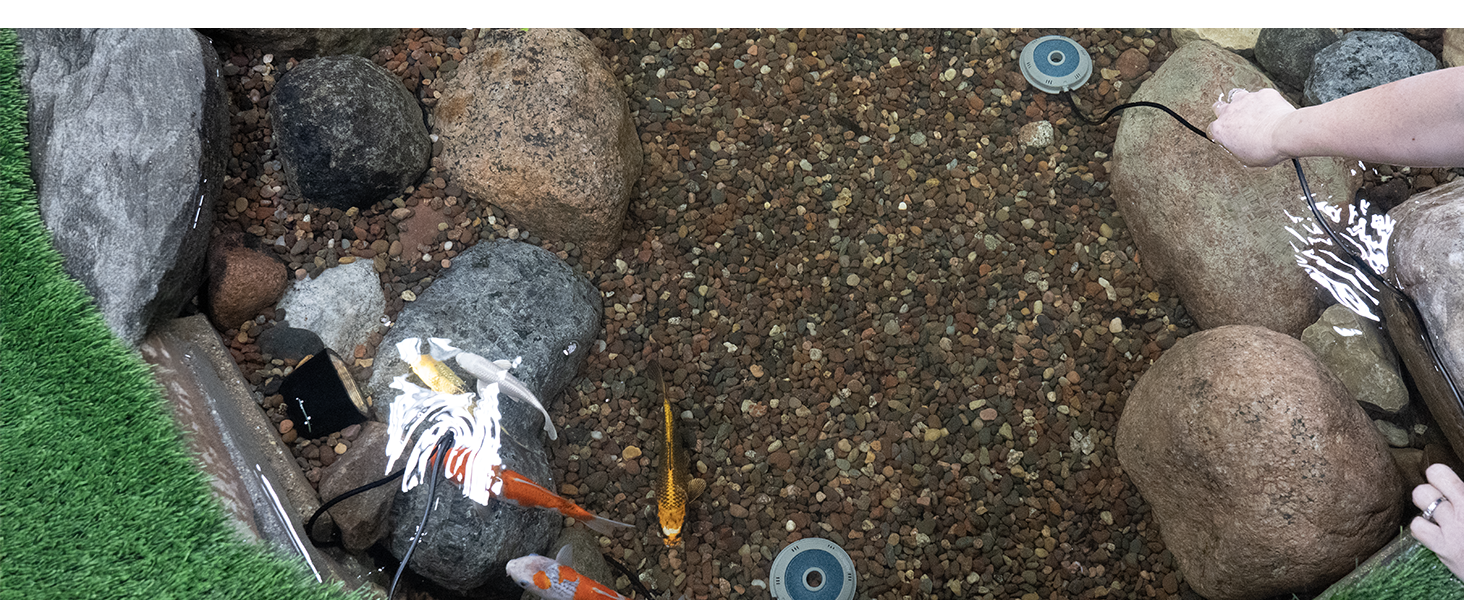 pond aerator in water