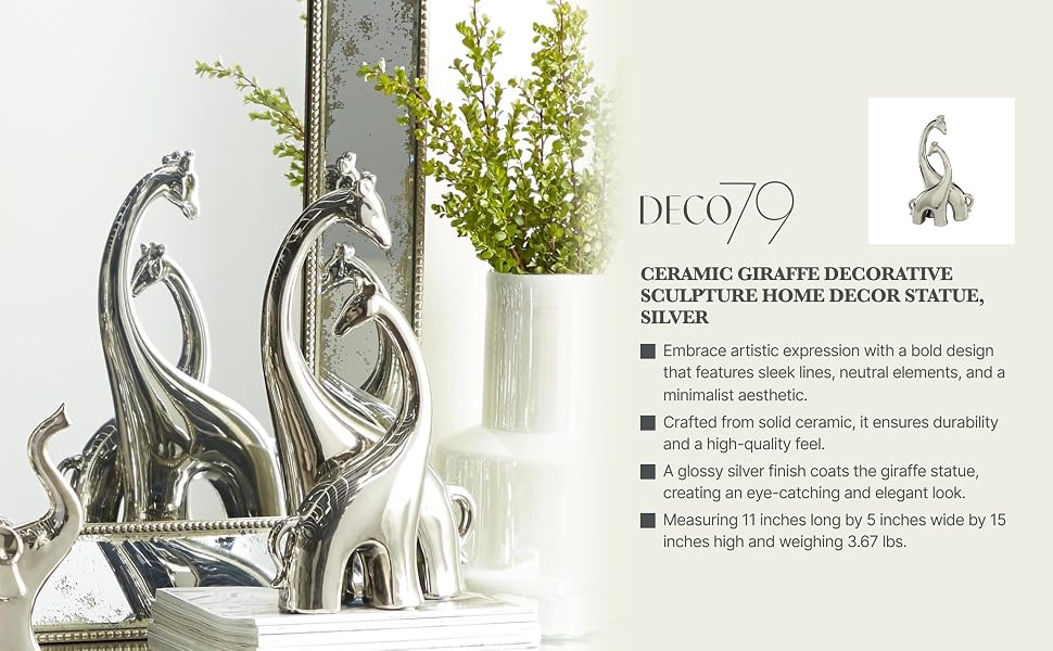 Deco 79 Contemporary Silver Sculpture
