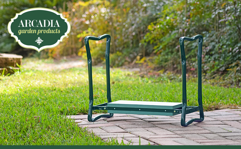Arcadia Garden Products Garden Kneeler Seat Combination Foldable Portable Collapsible