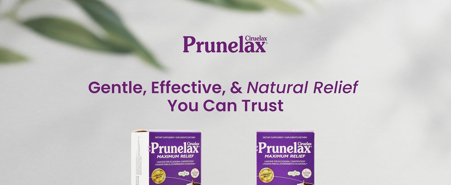 prunelax maxiumu relief. gentle, effective &amp;amp; natural relief you can trust.