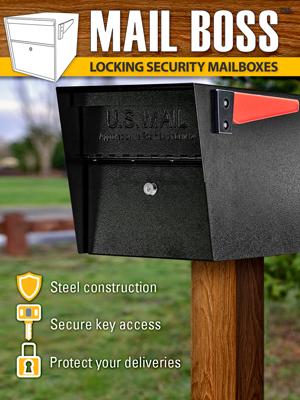 modern mailbox with post