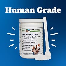 Human Grade ingredients for horses, MSM powder for dog, cat, and horse. Natural MSM