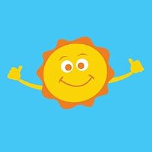 Blue Sun 3 Our Toys Sunny Days Entertainment Logo Smile Sun