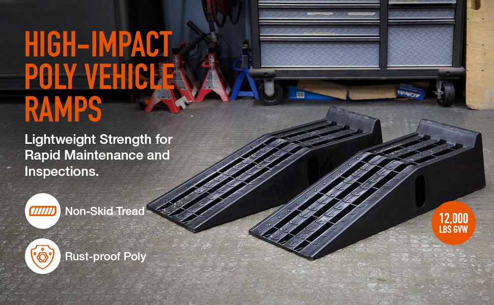 car ramps heavy duty 12000 lb suv truck ramp non skid auto lift garage tire service ramps