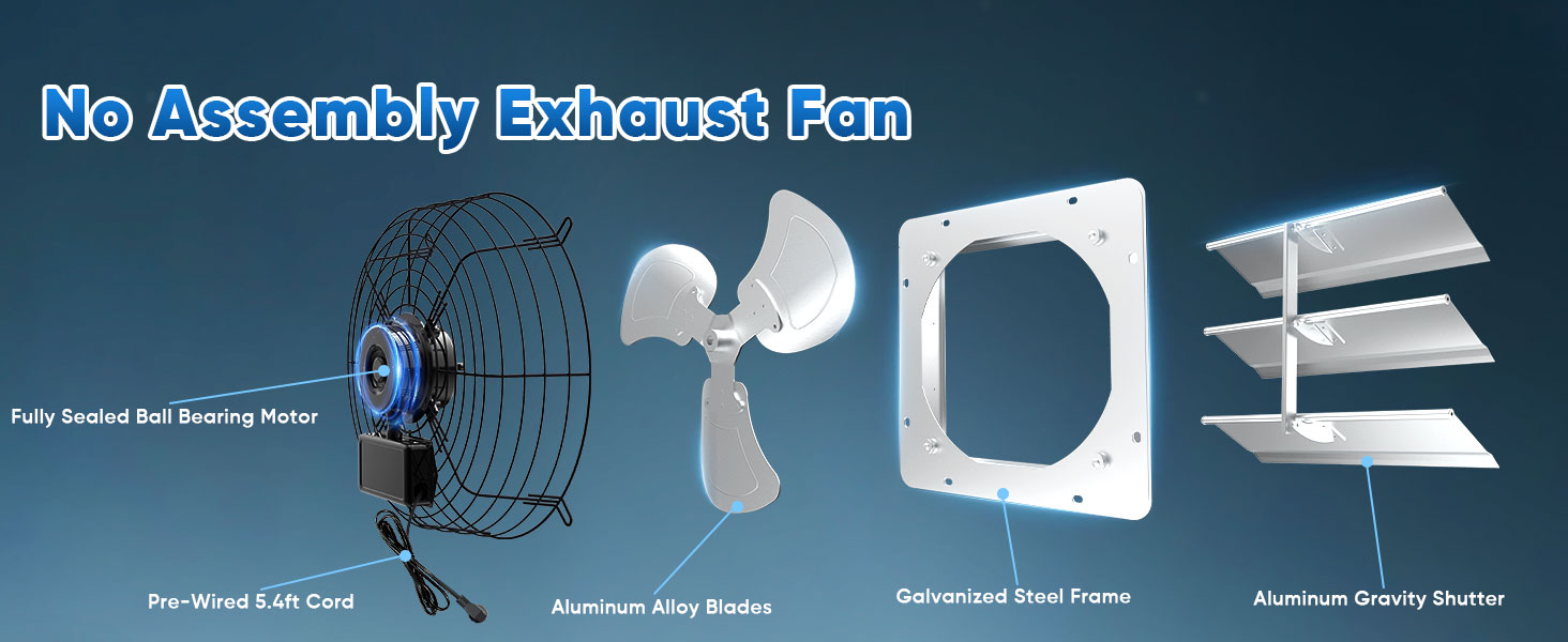 No Assembly exhaust fan