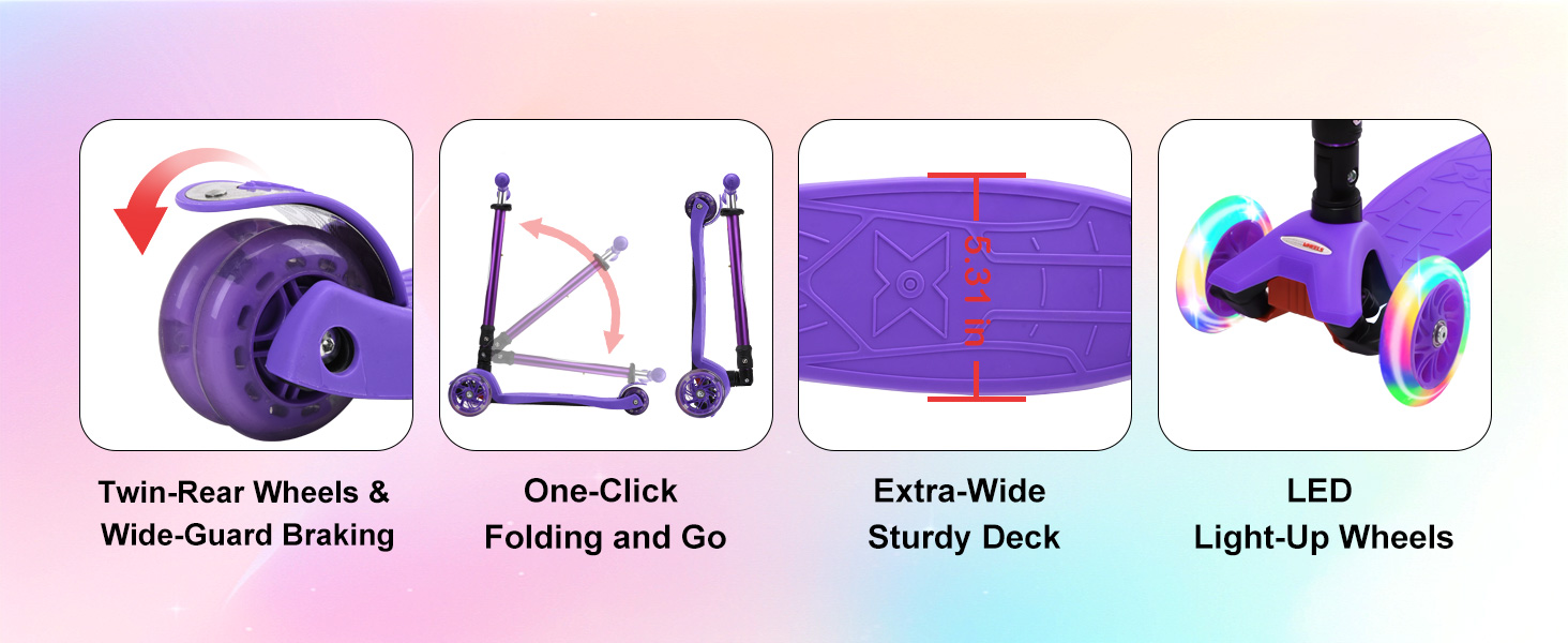 ChromeWheels Foldable Scooters for Kids