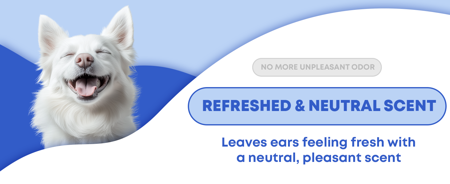 ear cleaner pets dogs cats wash wipes solution odor itching