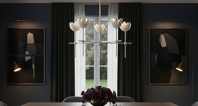 flower metal chandelier white, garden themed chandlier