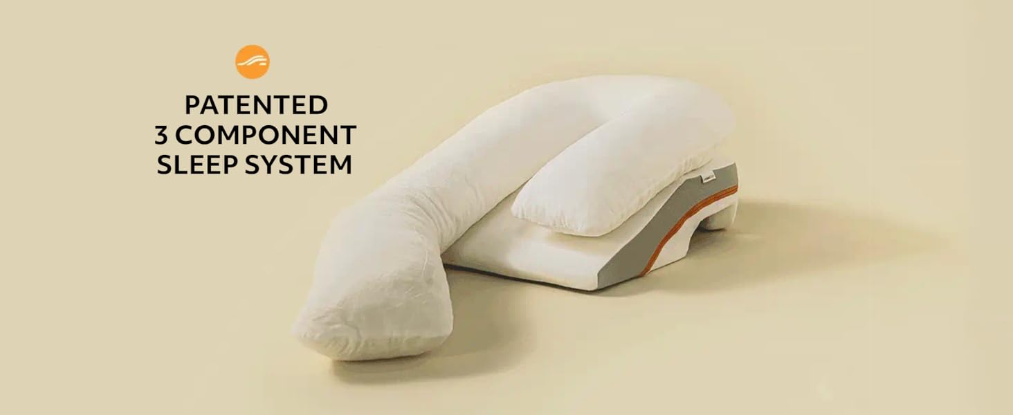 patented 3 piece pillow system medicline wedge pillow with arm slot medline j-shape long body pillow