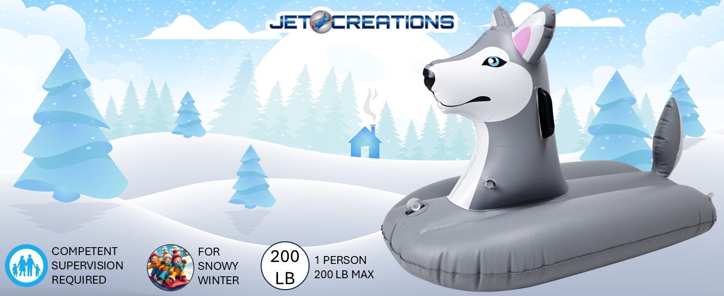 jet creations inflatable husky sled