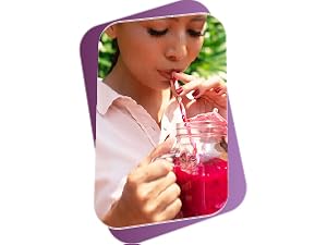 Woman drinking smoothie