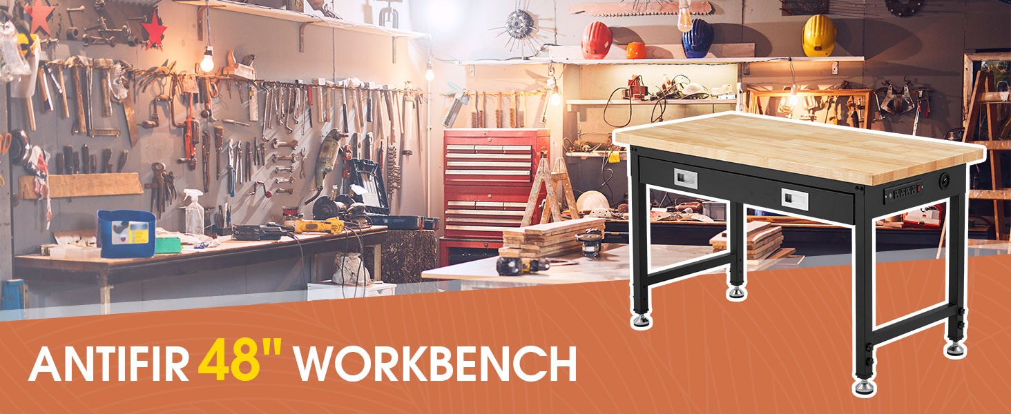 workbench with drawers