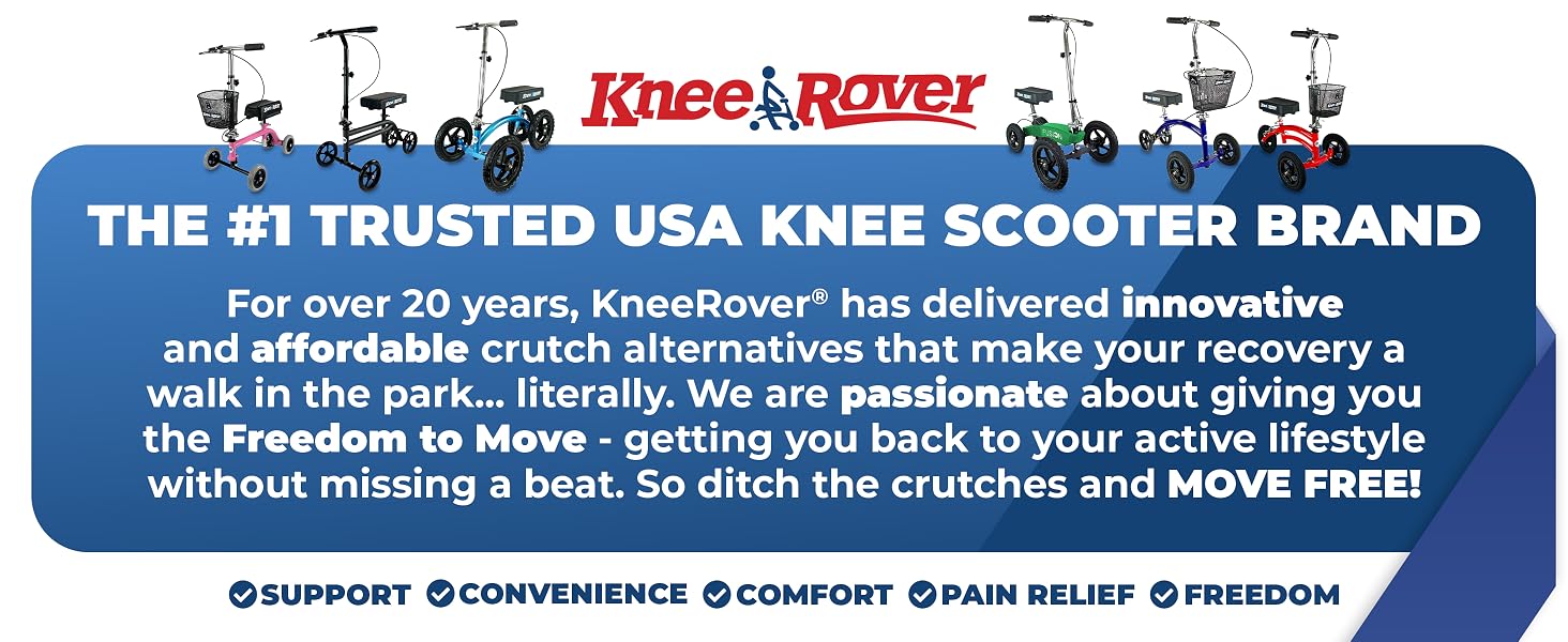 Kneerover scooter knee scooter broken foot surgery ankle injury knee walker rolling foldable scooter