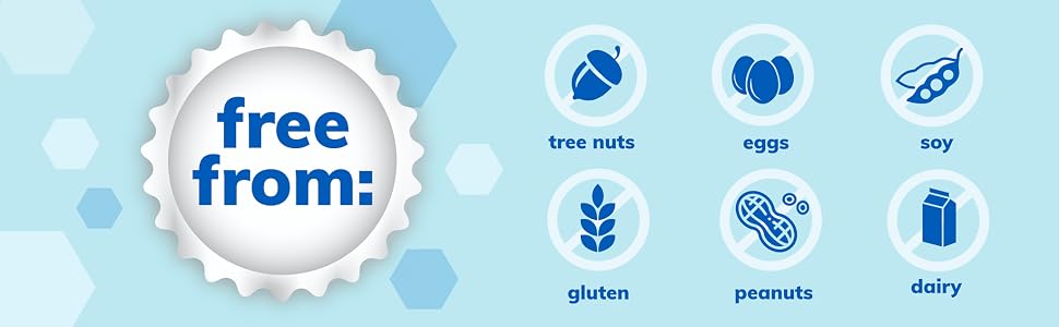 free from tree nuts eggs soy gluten peanuts dairy