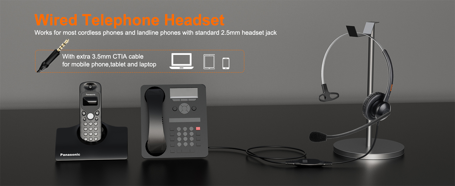 headset for cordless phone, landline phone headset 2.5mm, headset with 2.5mm jack