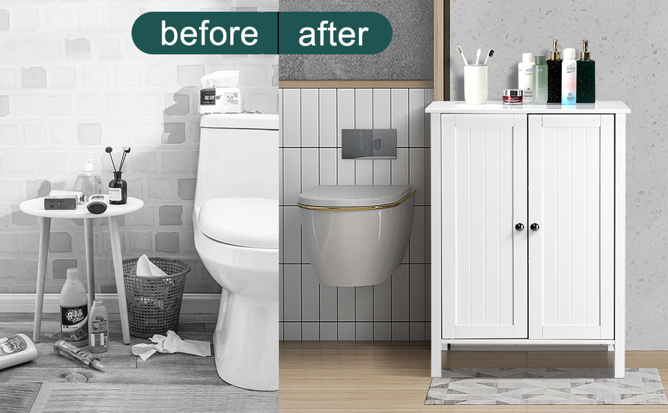 bathroom floor cabinet