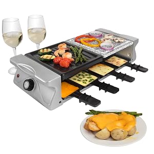 CucinaPro Cheese Raclette Electric Kitchen Gourmet Chef Homemade Cooking Party