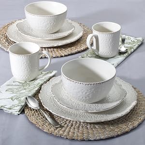 pfaltzgraff dinnerware, place setting, mikasa, corelle, dinner plates