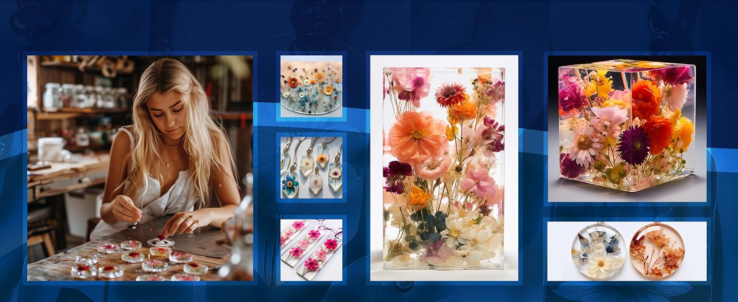 epoxy resin art resin casting resin flower preservation diy crystal clear non toxic bubble free