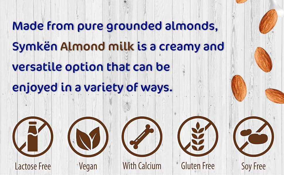 creamy, almond milk, grounded almonds