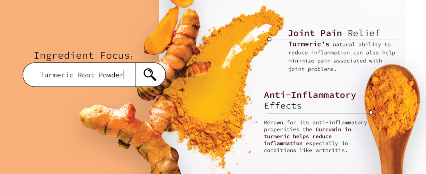 Turmeric benefits for joint pain relief, cartilage support, and reducing inflammation.