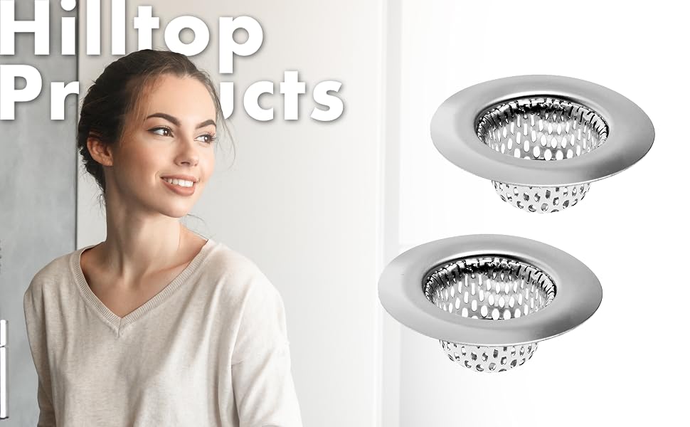 sink drain strainer strain kitchen bathroom bath stainless steel rust proof metal slop sink utility