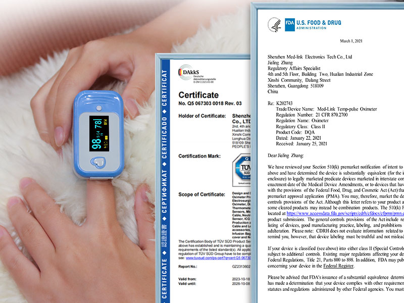 blood oxygen meter finger fda approved