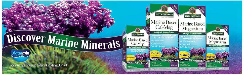 Nature's Answer, Magnesium, Calcium, Marine Based, Coral, Supplement, Healthy Lifestyle, Minerals