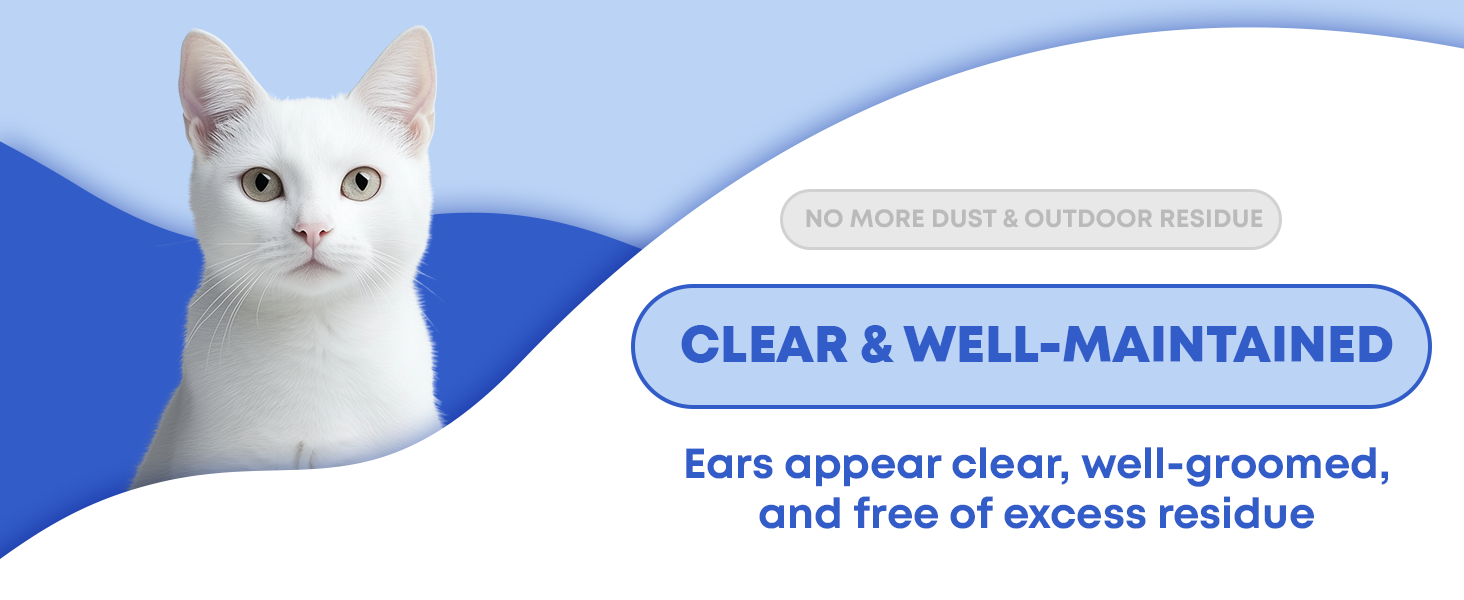 ear cleaner pets dogs cats wash wipes solution odor itching