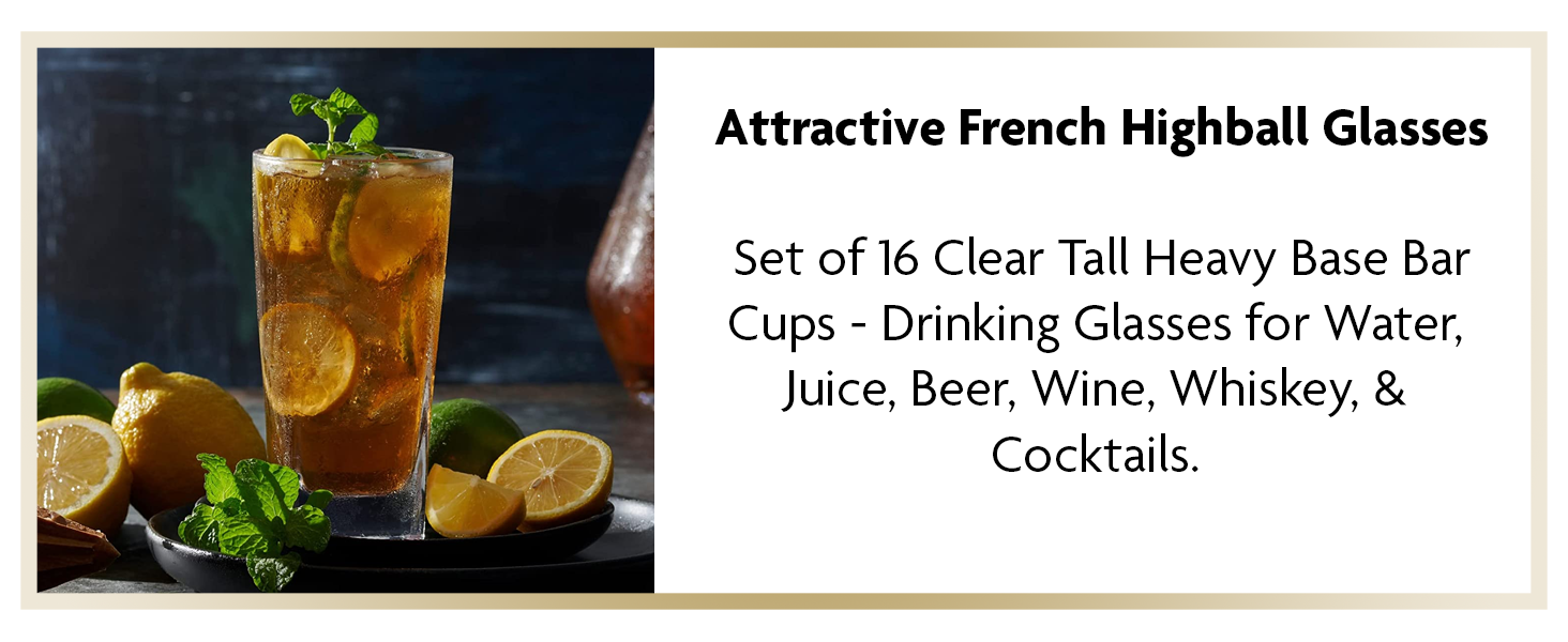 Everyday Drinking Glasses Set of 8