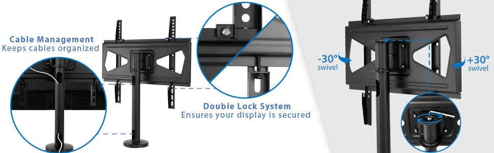 Swivel Bolt-Down Desktop TV Mount