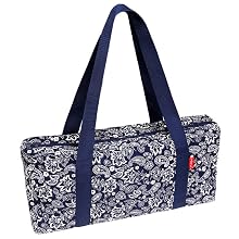 Mahjong set by Linda Li in paisley blue with two polyester handles.