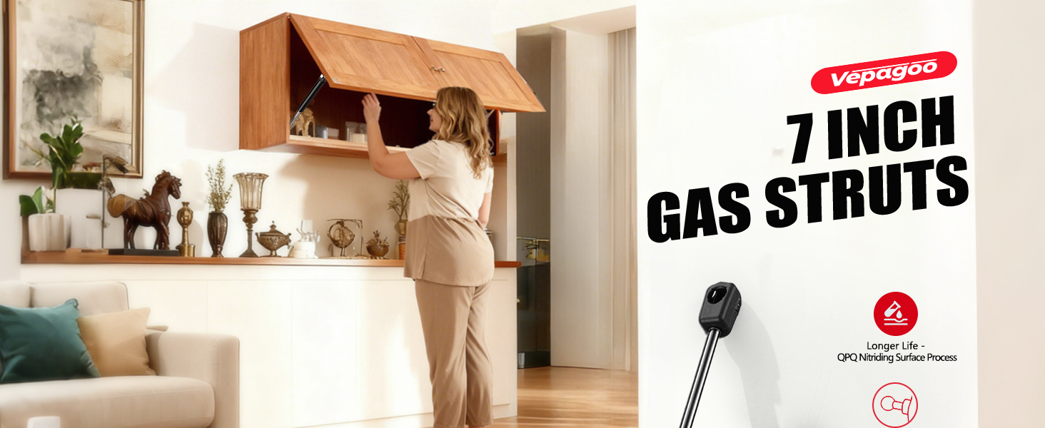 7 inch gas struts