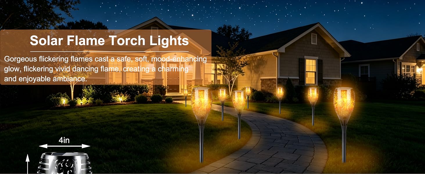 solar tiki torch light