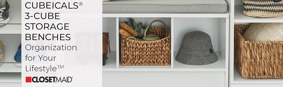ClosetMaid Cubeicals 3 Cube Storage Bench: Organization for Your Lifestyle