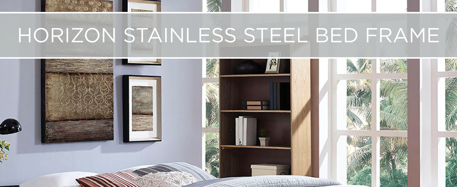 stainless steel metal,seasonable clothing bins,non-marking foot caps,modern bed frame