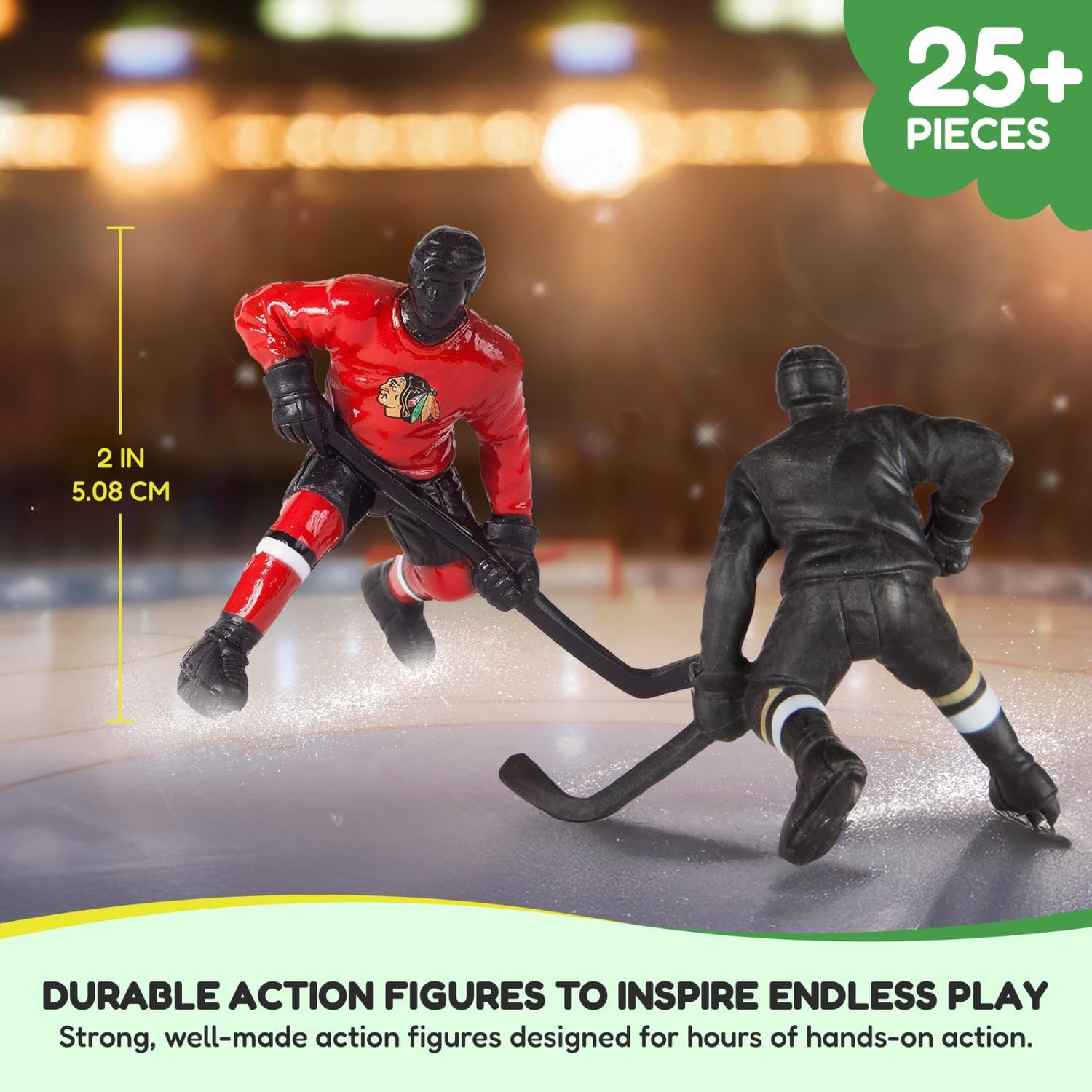 Kaskey Kids NHL Hockey Guys, Rangers vs. Bruins, 27 Pieces in Each Set, Includes 2 Teams, Accessories, and Travel Storage Case