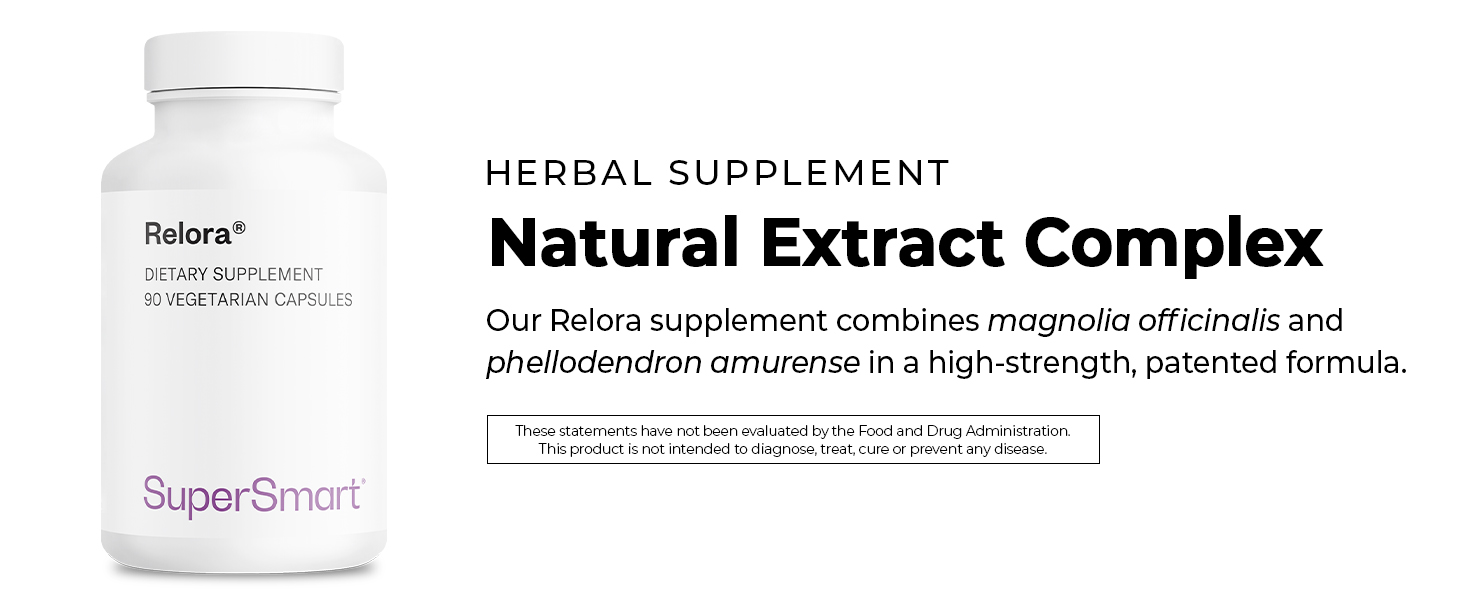 Relora Herbal Supplement Natural Extract Complex Magnolia Officinalis Phellodendron Amurense